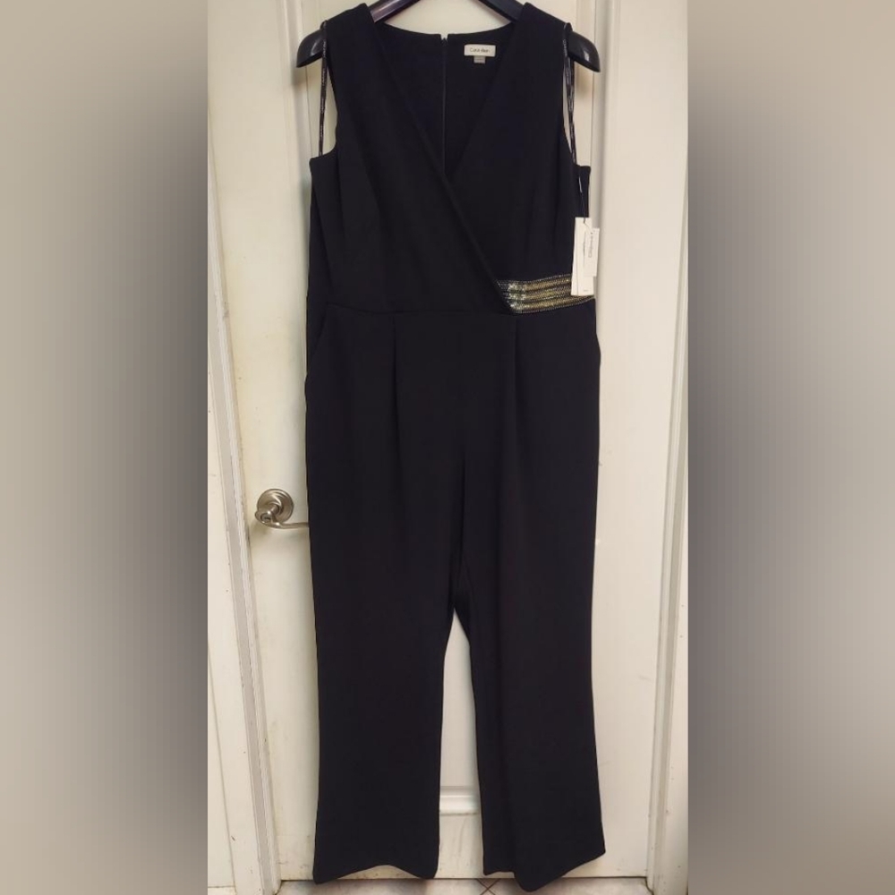 NWT WOMEN'S CALVIN KLEIN BLACK ROMPER SIZE 18W